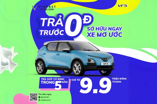 🚗 SỞ HỮU VF 5 CHỈ VỚI 0 ĐỒNG TRẢ TRƯỚC