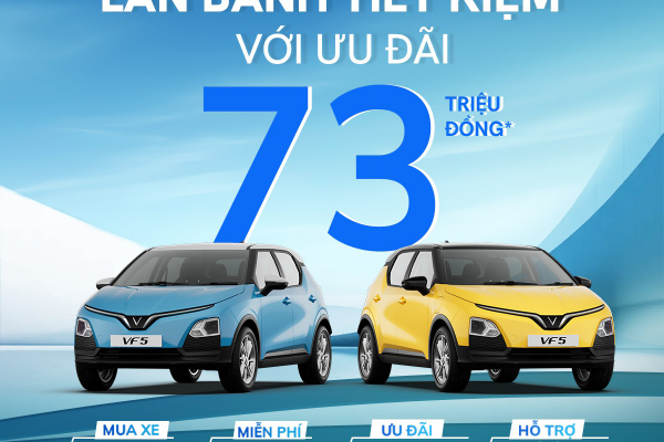 LĂN BÁNH TIẾT KIỆM CÙNG VF 5 VỚI ƯU ĐÃI LÊN ĐẾN HƠN 73 TRIỆU ĐỒNG
